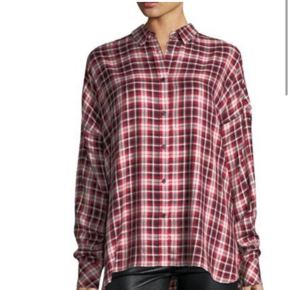 Zadig & Voltaire Tamara Car Rouge Plaid Stars Shirt Red/Black Women's
XSMALL